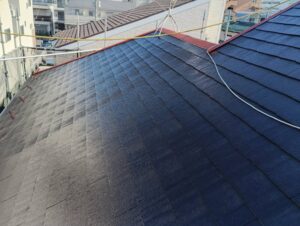 市川市 屋根塗装 シーラー後の下地調整