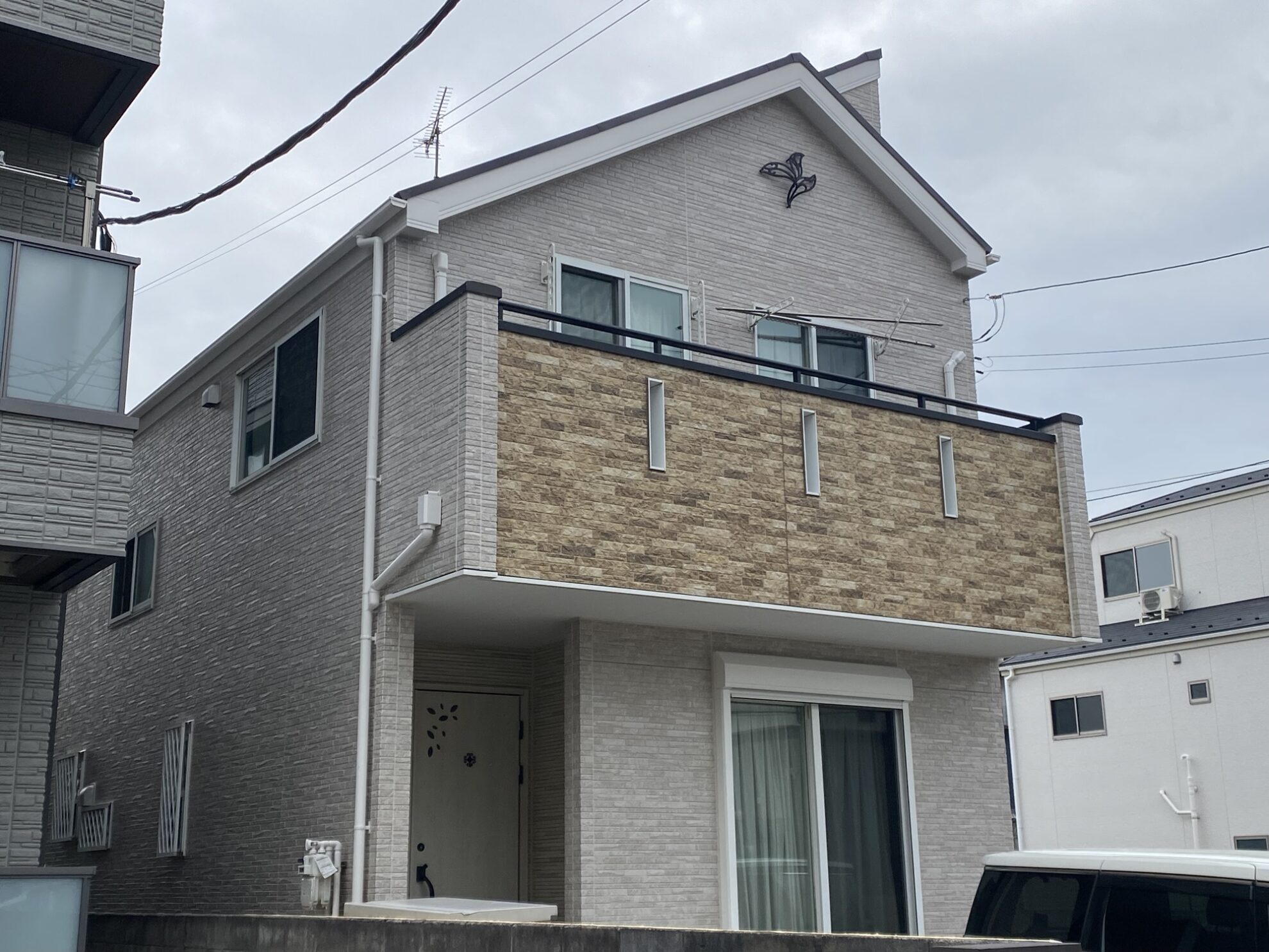 市川市M様邸 外壁フッ素樹脂クリア3分艶の仕上がり(施工後)